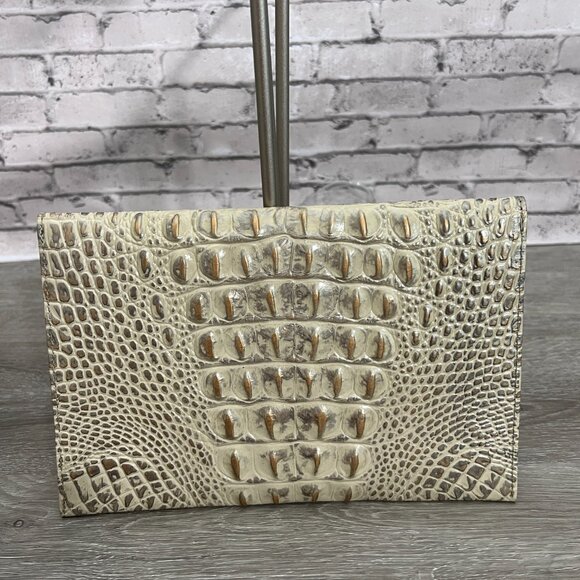 Brahmin Envelope Stardust Clutch Sterling Miravet Genuine Leather - Picture 2 of 5